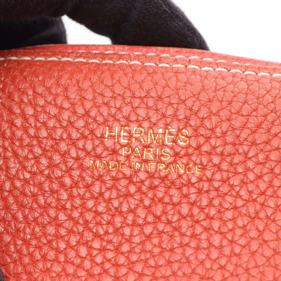 HERMES Doble Sense 45 托特包 R Taurillon Clemence Rouge duchesse Bougainvillea-3