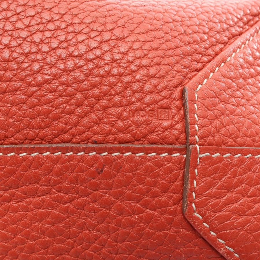 HERMES Doble Sense 45 托特包 R Taurillon Clemence Rouge duchesse Bougainvillea-4