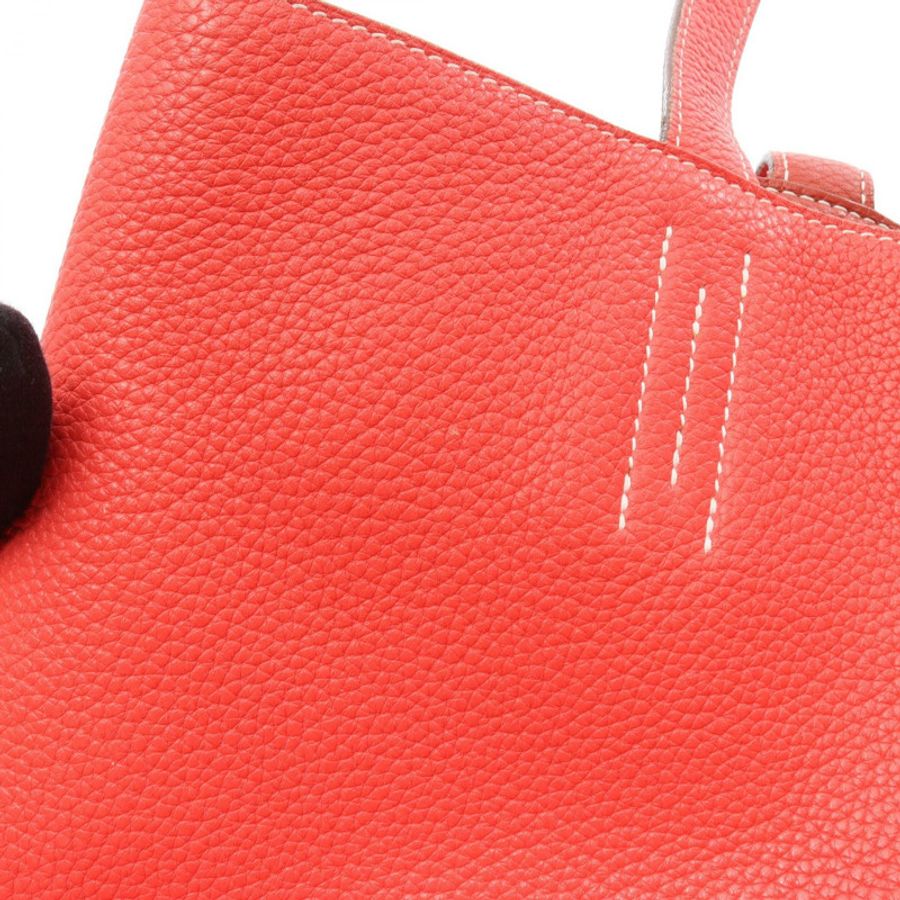 HERMES Doble Sense 45 托特包 R Taurillon Clemence Rouge duchesse Bougainvillea-6