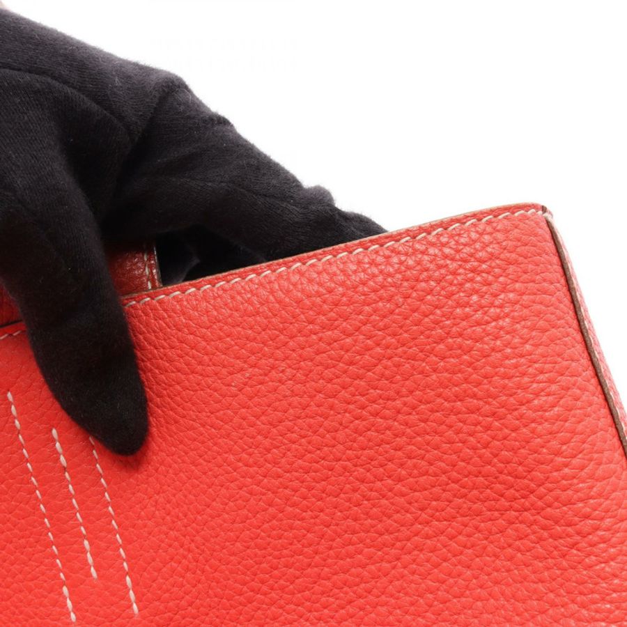 HERMES Doble Sense 45 托特包 R Taurillon Clemence Rouge duchesse Bougainvillea-7