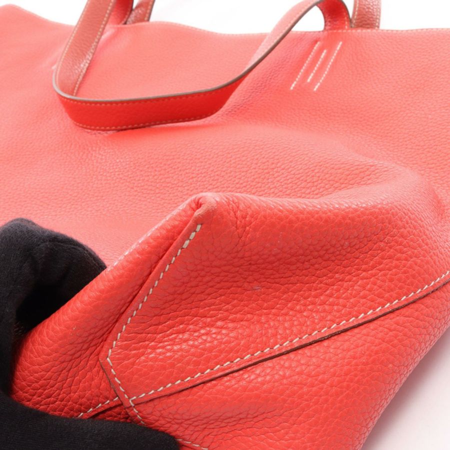 HERMES Doble Sense 45 托特包 R Taurillon Clemence Rouge duchesse Bougainvillea-10