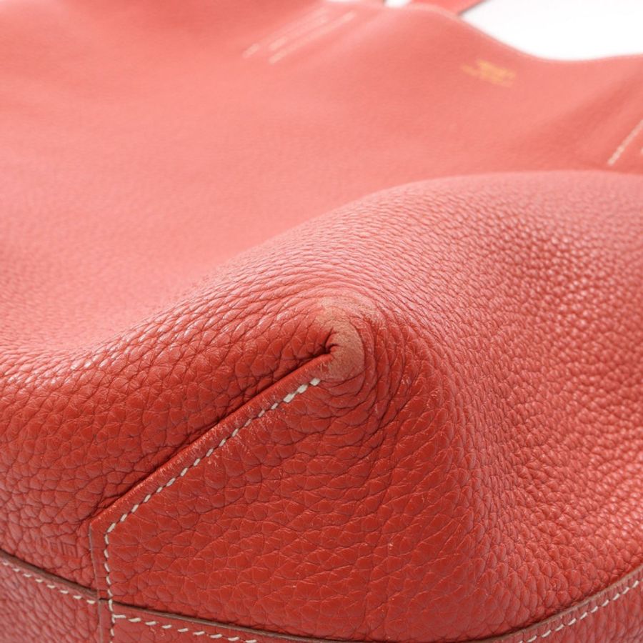 HERMES Doble Sense 45 托特包 R Taurillon Clemence Rouge duchesse Bougainvillea-14