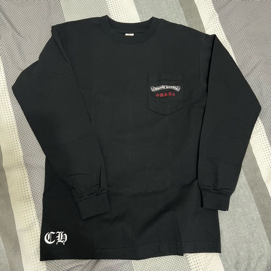 Chrome Hearts 美國國旗 American Flag T-Shirt Long Sleeve-5