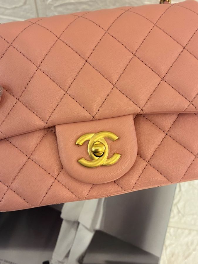 Chanel乾燥玫瑰粉金球方胖🎀-9