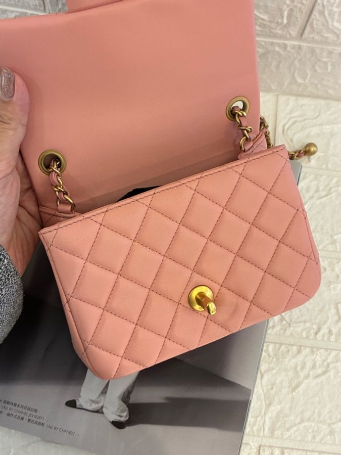 Chanel乾燥玫瑰粉金球方胖🎀-16