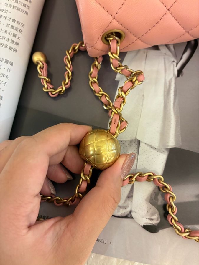 Chanel乾燥玫瑰粉金球方胖🎀-42