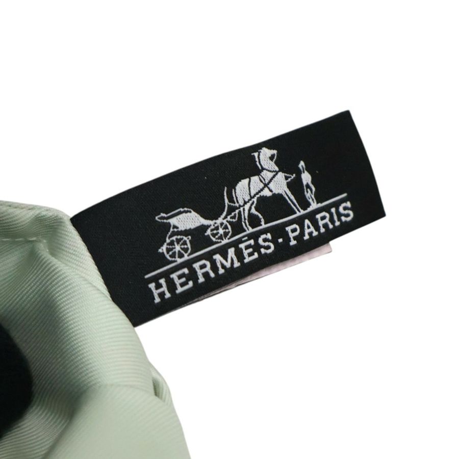 綠色 絲綢 絲巾 Silky Pocket Pouch 手拿包 U刻【HERMES 愛馬仕】 H083771CKAD-3