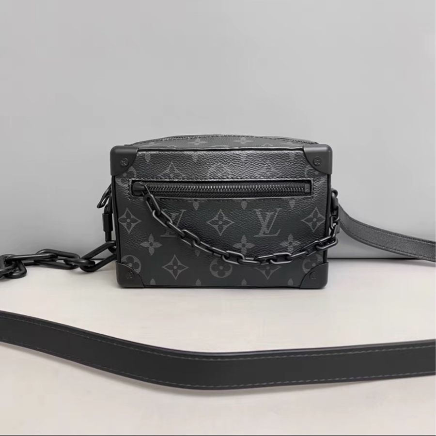 LV Mini Soft Trunk黑花盒子包 尺寸18×13-0