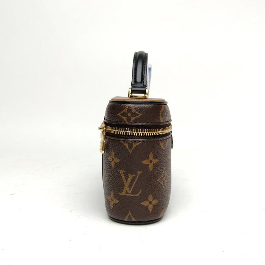 LOUIS VUITTON Vanity化妝包ChainPouch老花PVC金扣晶片肩背包-3