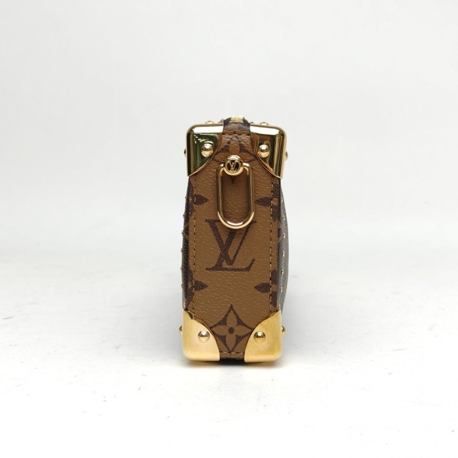 LOUIS VUITTON SlimTrunk橫版軟盒子包老花PVC金扣晶片肩背包-1