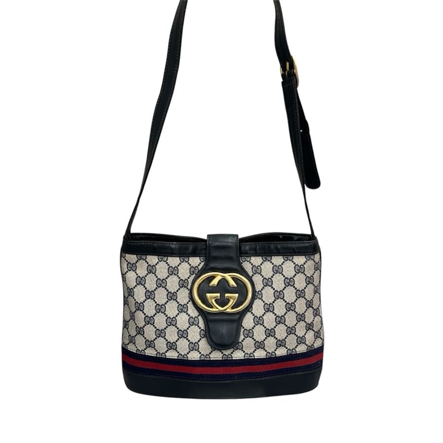 【赫蒂國際精品】Gucci 帆布水桶包 斜背包 古董包 vintage 二手 中古-5