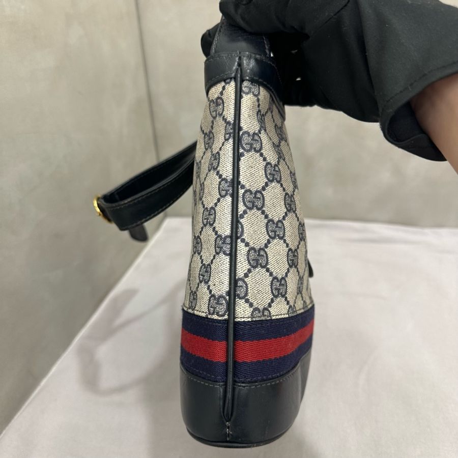 【赫蒂國際精品】Gucci 帆布水桶包 斜背包 古董包 vintage 二手 中古-9