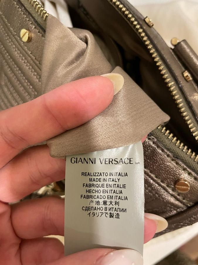 Gianni Versace 范思哲 Vintage 希臘迴紋壓紋手提包-2
