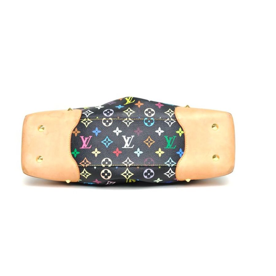 LOUIS VUITTON 中古Judy手提大號黑三彩PVC金扣肩背包-4