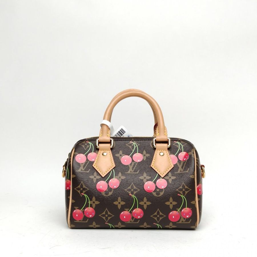 LOUIS VUITTON Sp20村上隆櫻桃系列手提包老花PVC晶片肩背包-2