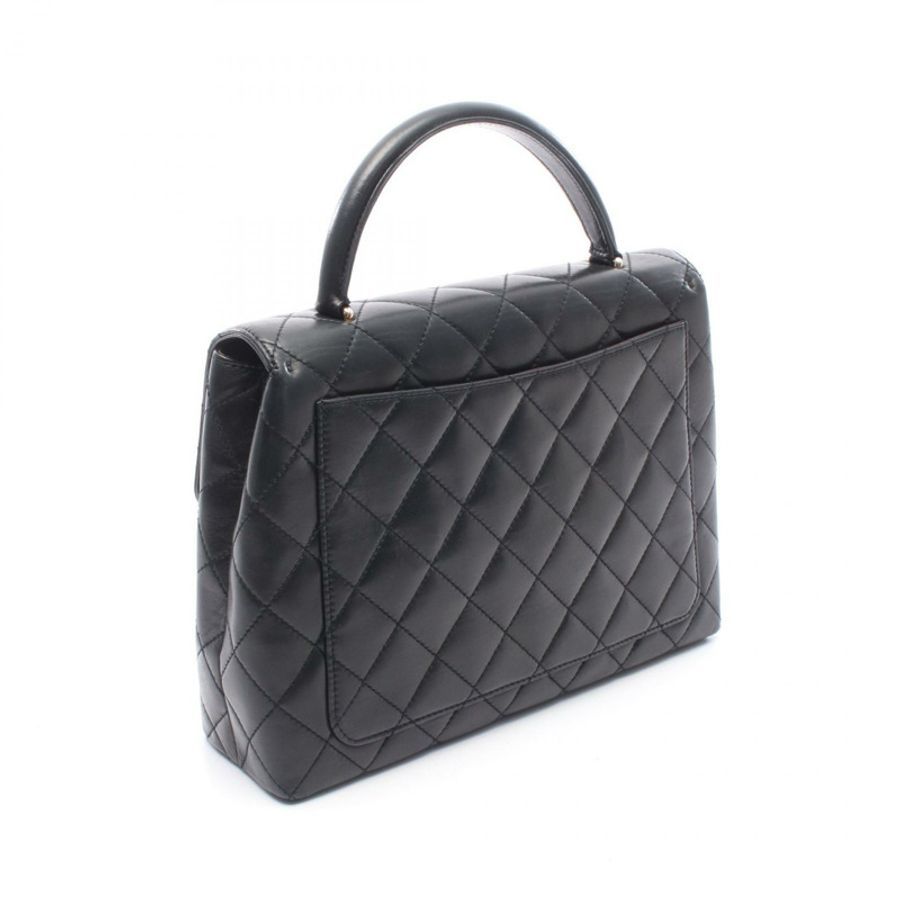 香奈兒 (CHANEL) Matelasse 手袋 A12397 羊皮黑金色五金二手女士 CC-1