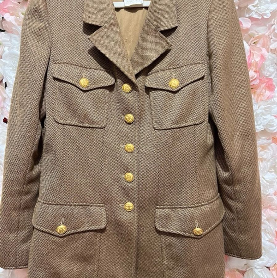 Chanel中古军装金扣外套-2