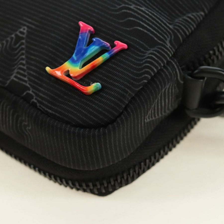 【日本直送】路易威登 3D Monogram 雙手機袋 黑色 M80141 LV 正品 183059M-15