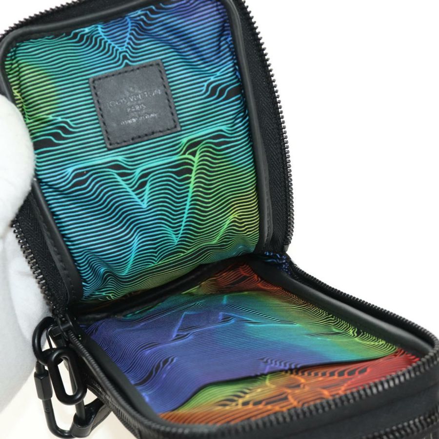 【日本直送】路易威登 3D Monogram 雙手機袋 黑色 M80141 LV 正品 183059M-21