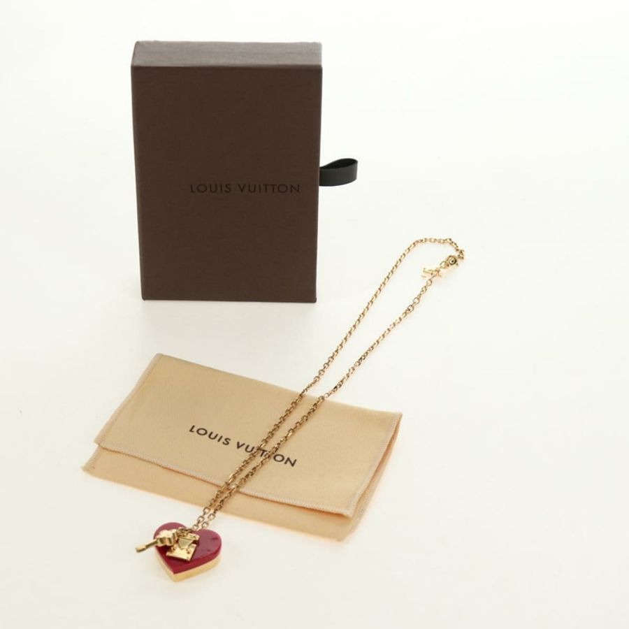 【日本直送】路易威登 (LOUIS VUITTON) Pandantif Rock Me 項鍊,金屬紅色,貨號 M66516,LV 正品,編號 184249M-11