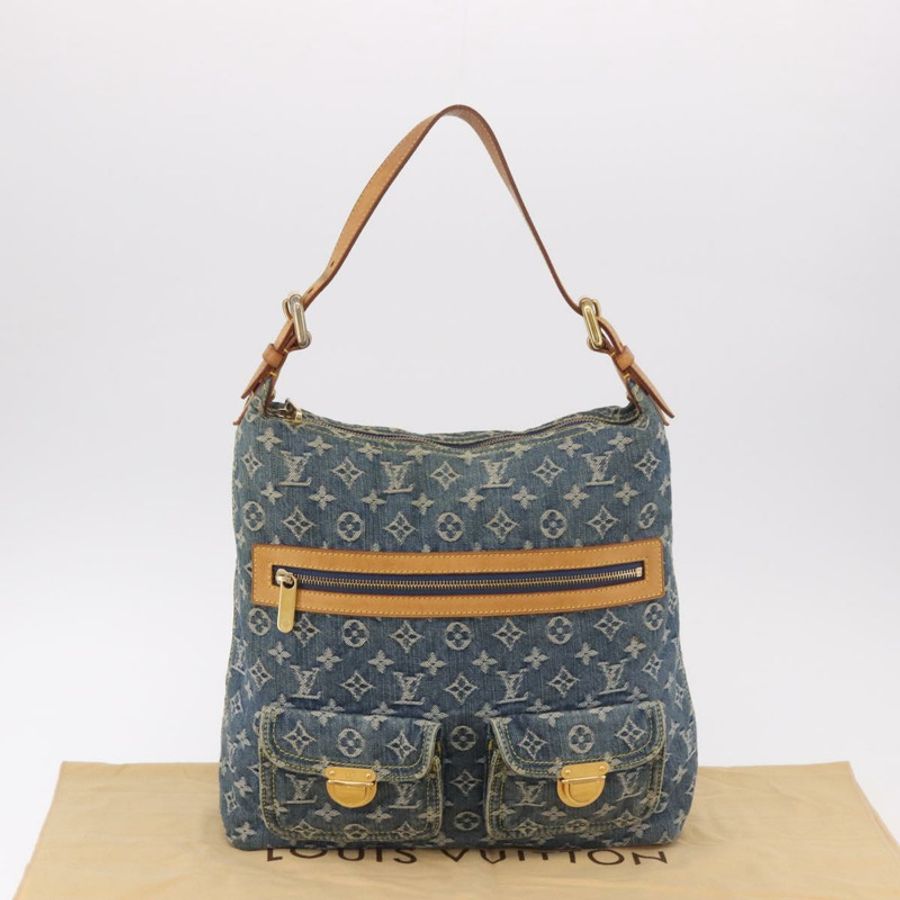 【日本直送】路易威登 Monogram Denim Buggy GM 肩背包 藍色 M95048 LV 正品 184988V-11