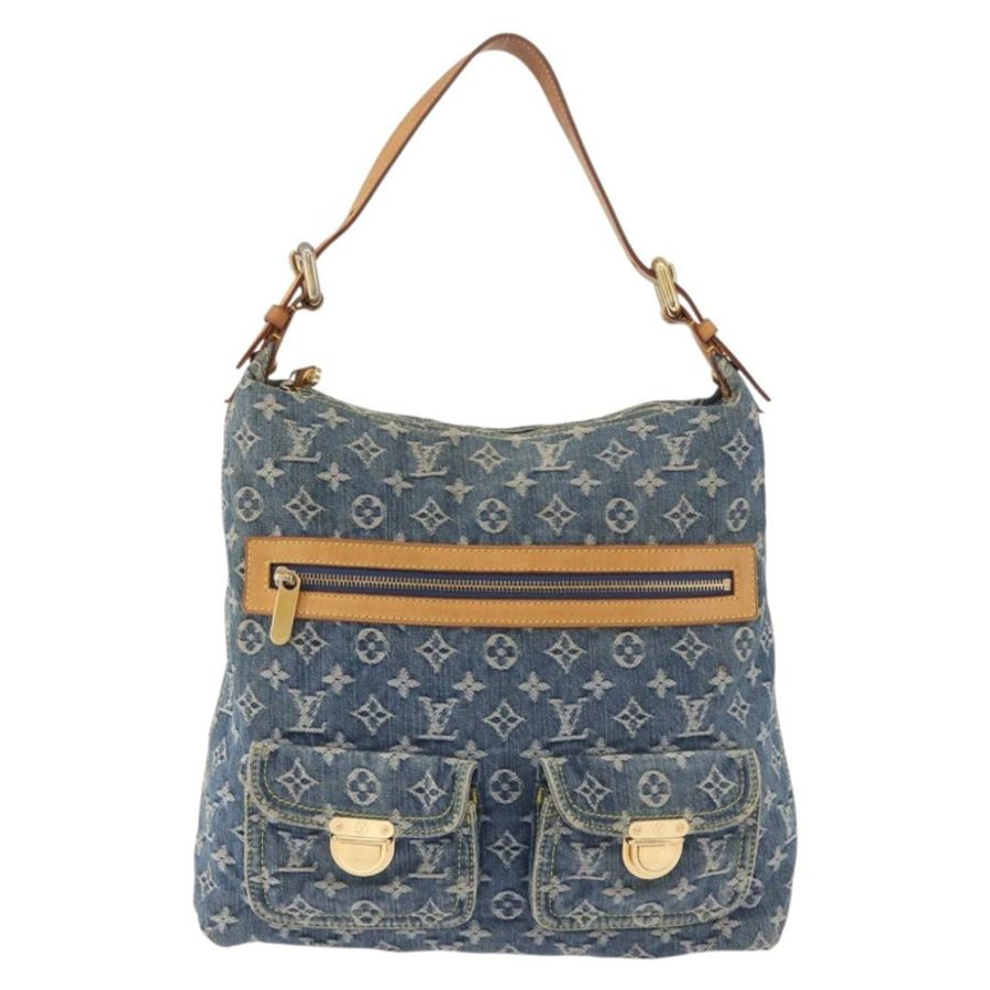 【日本直送】路易威登 Monogram Denim Buggy GM 肩背包 藍色 M95048 LV 正品 184988V-12