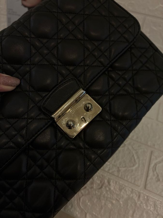 Dior黑羊皮鏈肩/斜背包-3