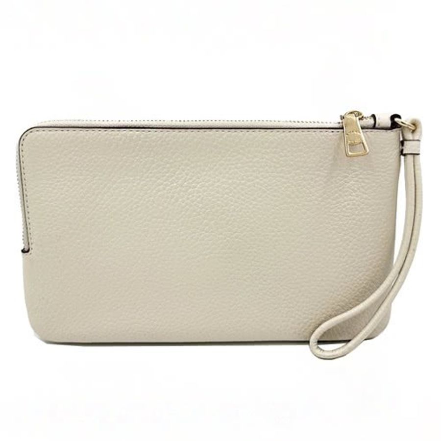 【全新】COACH C LOGO長夾式雙層大手拿包/零錢包(蕎麥白)-2