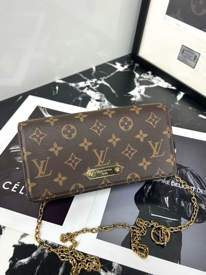 Louis Vuitton 路易威登 新款 Lily woc 老花 鏈條包 芯片款-0