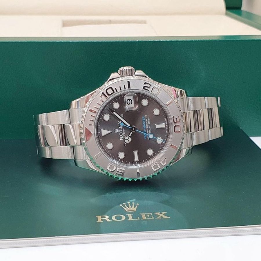 【大眾名錶】ROLEX 勞力士 268622 Yacht-Master 中型遊艇 灰面藍針 2020 大眾名錶B1152-2