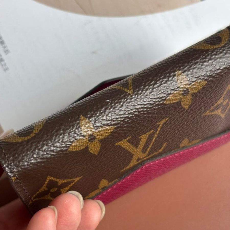 停產款式 ::LOUIS VUTTION:: LV M61273 Sarah Multicartes 經典花紋拼紅色皮革釦式風琴卡包-6
