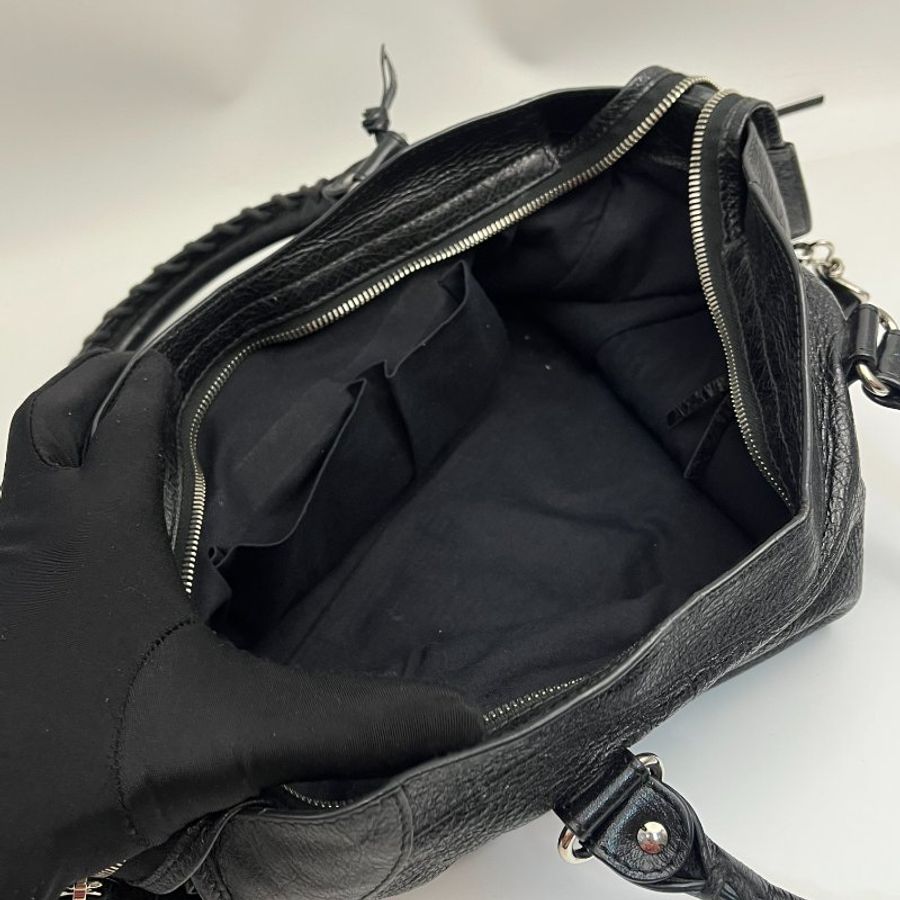 Balenciaga 機車包(黑銀)-13