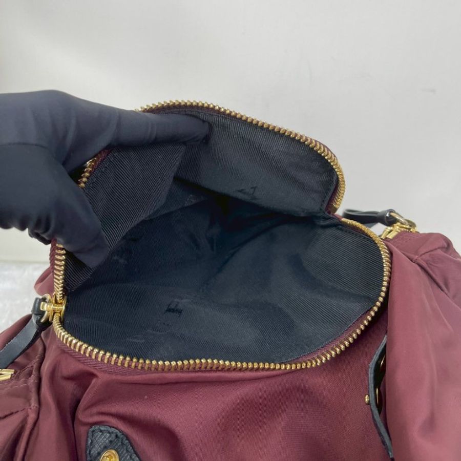 BURBERRY THE RUCKSACK 金LOGO 中號後背包 酒紅色-4