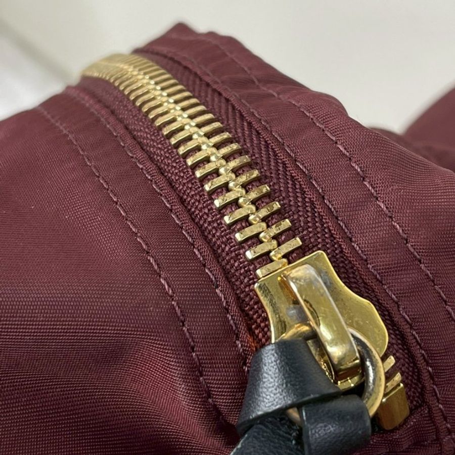 BURBERRY THE RUCKSACK 金LOGO 中號後背包 酒紅色-12