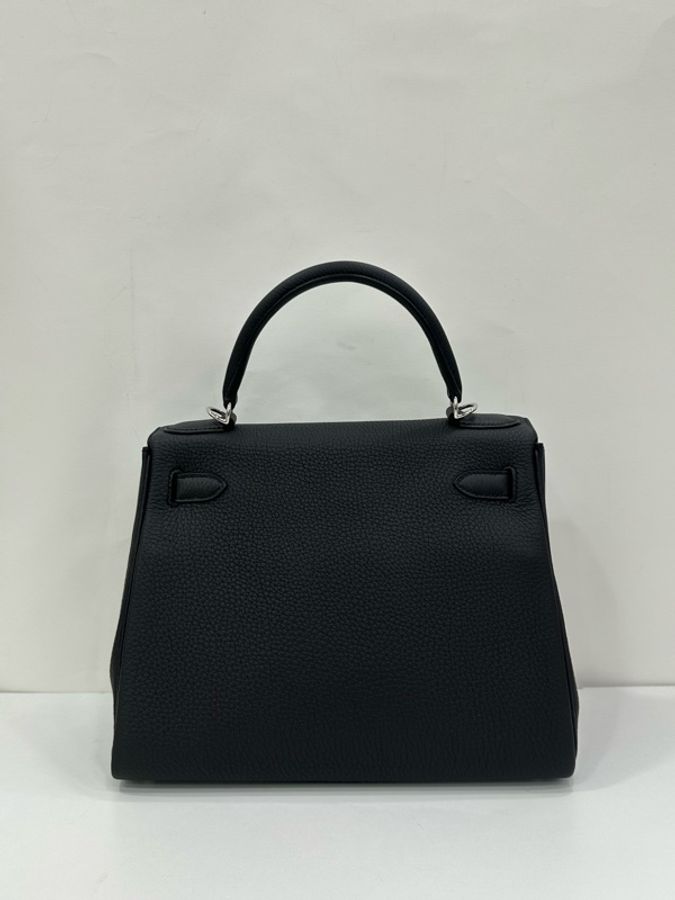 Hermes 愛馬仕 Kelly28 黑銀 togo皮 K刻 閒置有購證-2