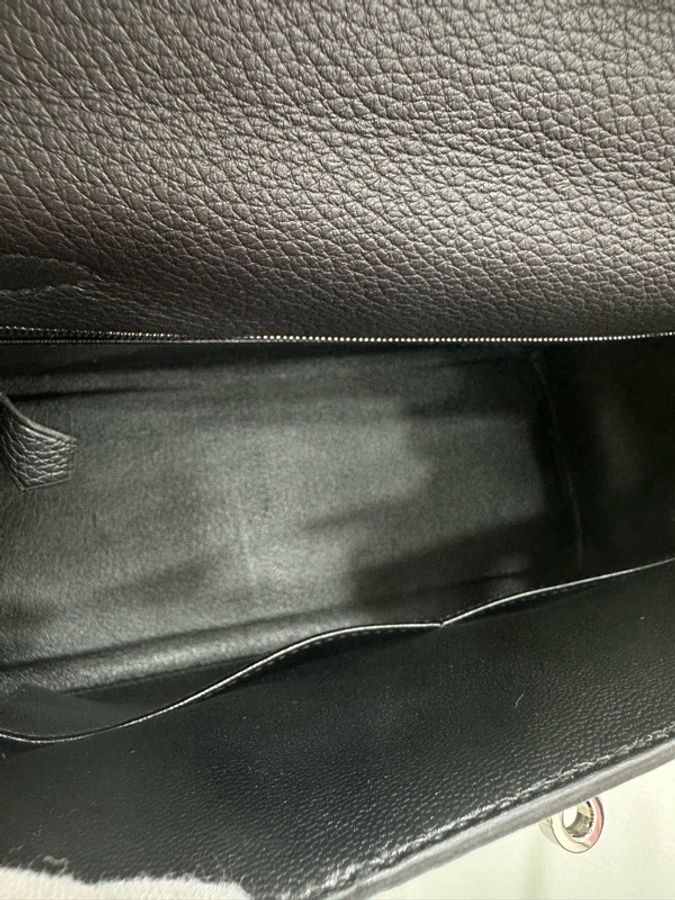Hermes 愛馬仕 Kelly28 黑銀 togo皮 K刻 閒置有購證-6