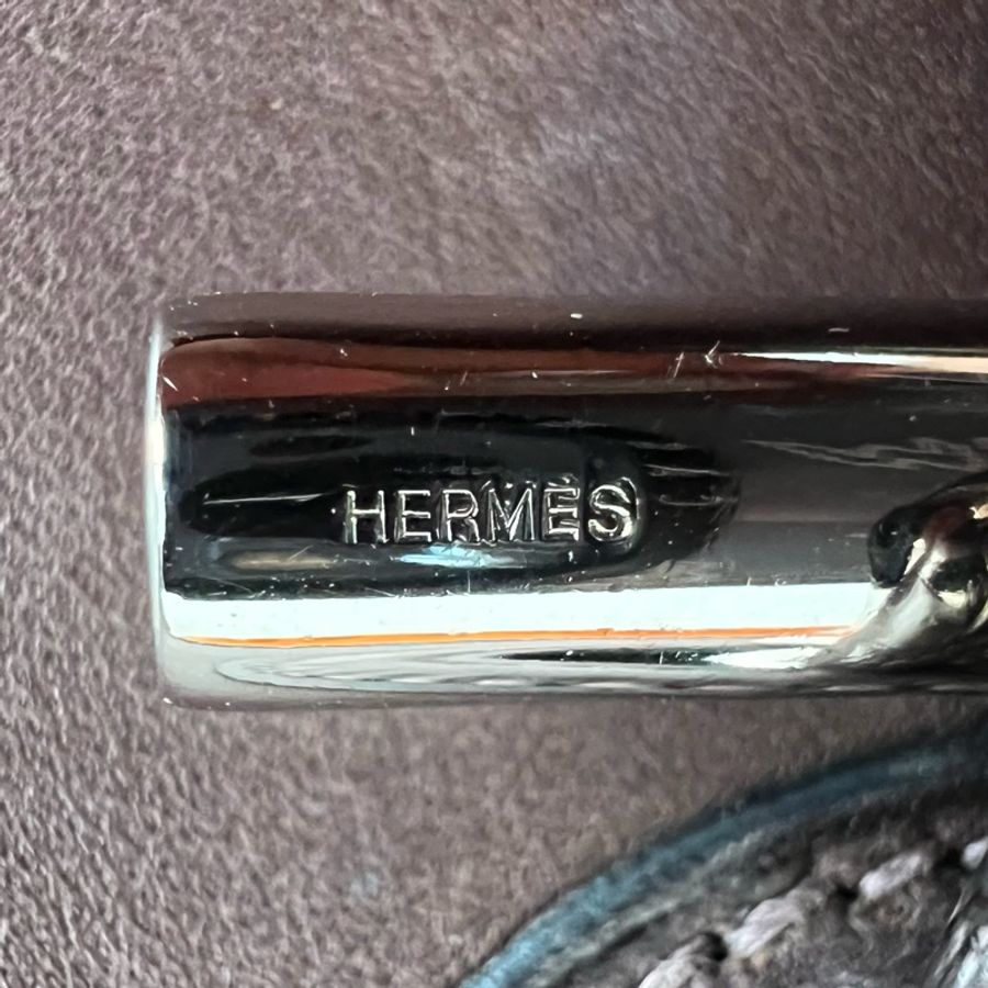 Hermes愛馬仕 Mini Evelyne 烏木 Barenia-11