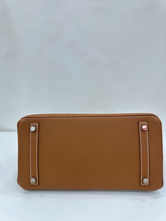 Hermes 愛馬仕birkin30 金棕銀扣togo皮 U刻 有購證-5