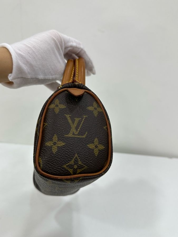 lv路易威登 speed nano老花單肩手提包 95年編碼 原始成色-4