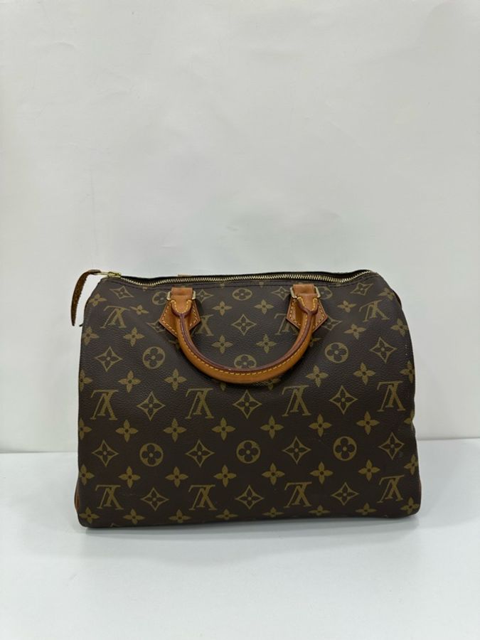 LV 老花Speedy 30 95年編碼 無肩帶款 原始成色-1
