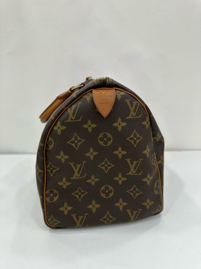 LV 老花Speedy 30 95年編碼 無肩帶款 原始成色-2