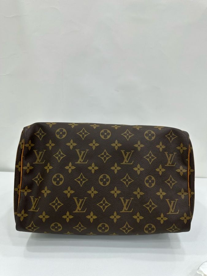 LV 老花Speedy 30 95年編碼 無肩帶款 原始成色-4