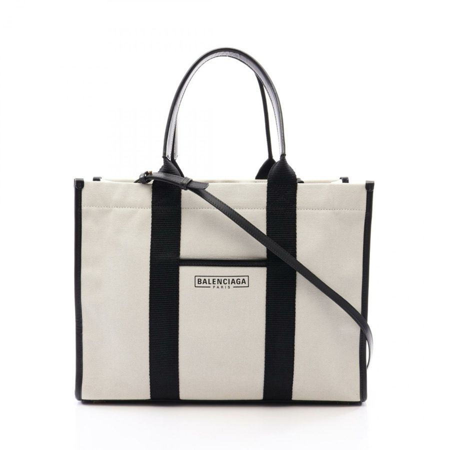 BALENCIAGA HARDWARE TOTE 肩斜背包 671400 帆布皮革 二手-0