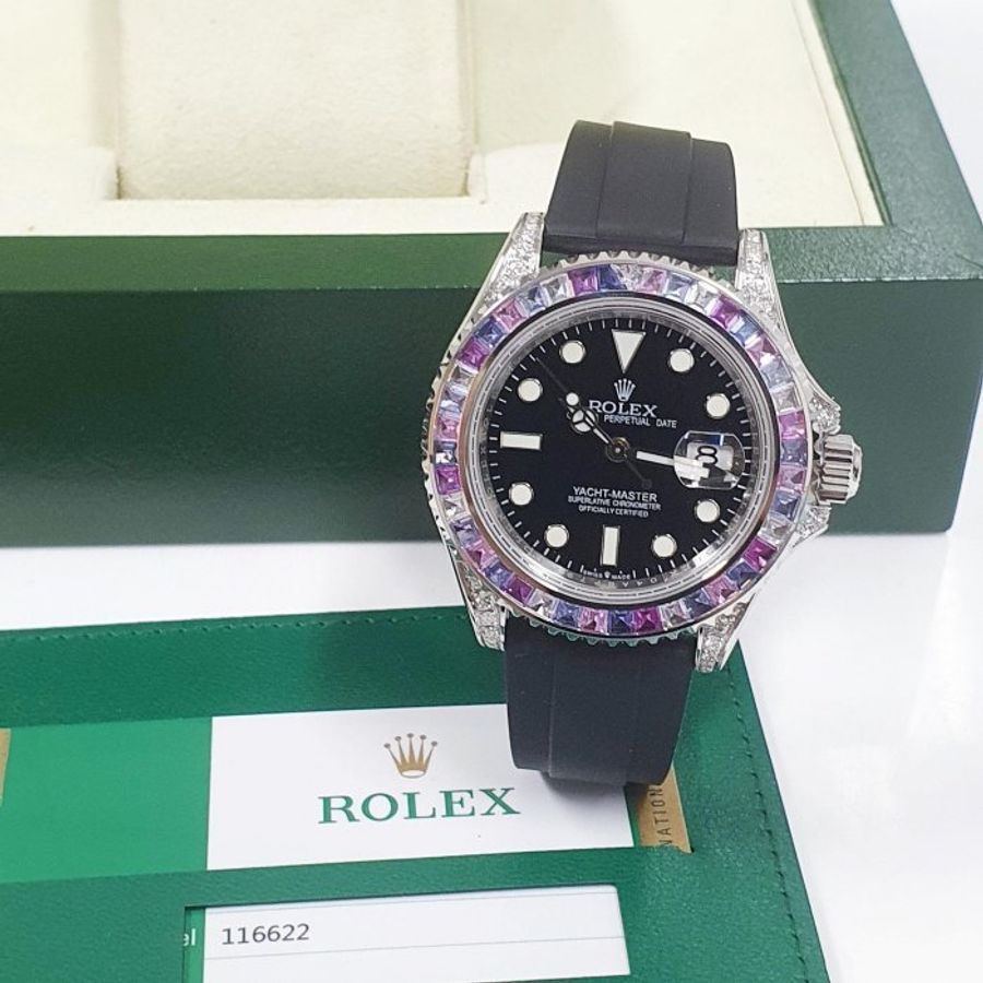 【大眾名錶】ROLEX 勞力士 116622改126679SABR 冰川彩寶 2019/02卡 後加寶石鑽圈 鑽腳 B277-1