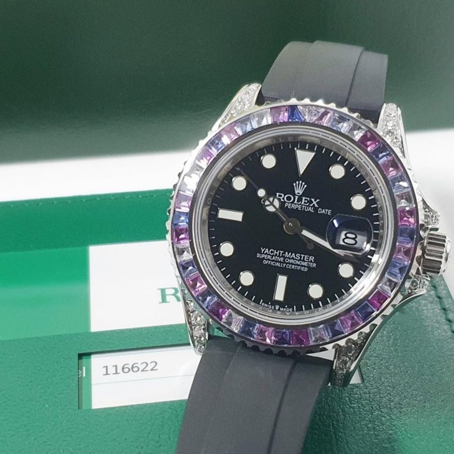 【大眾名錶】ROLEX 勞力士 116622改126679SABR 冰川彩寶 2019/02卡 後加寶石鑽圈 鑽腳 B277-5