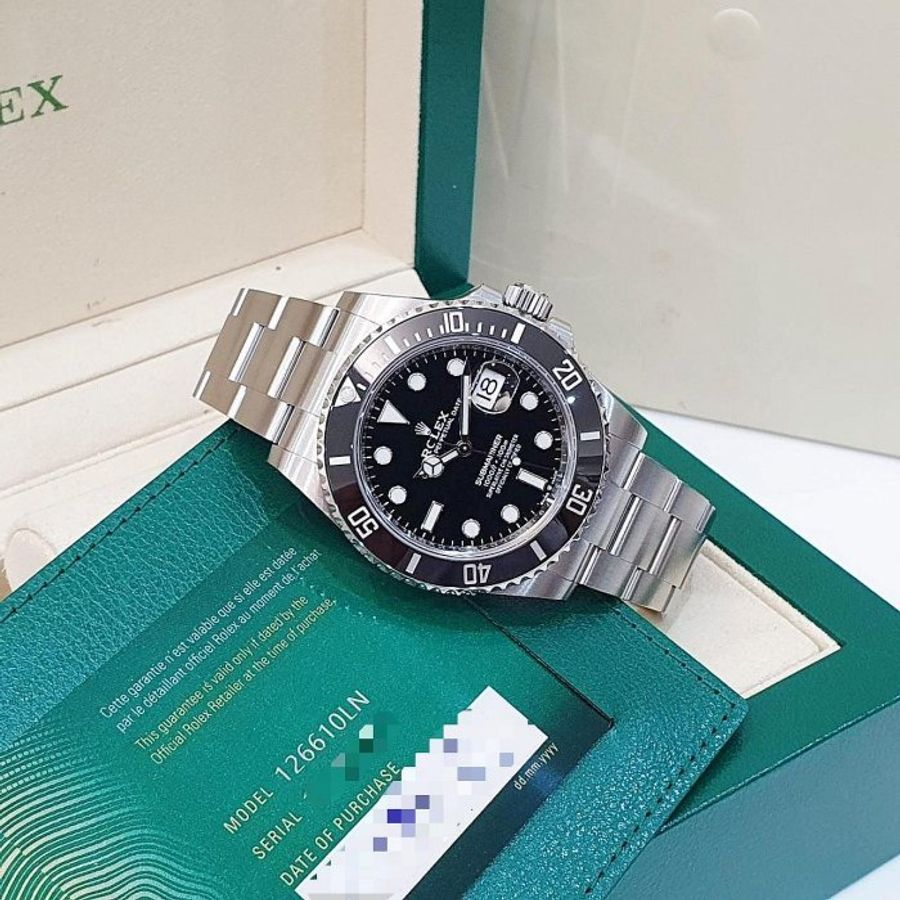 【大眾名錶】ROLEX 勞力士126610LN Submariner 2021/12綠卡 熱門新款 黑水鬼 陶瓷圈 部分原廠膠膜 B1071-2