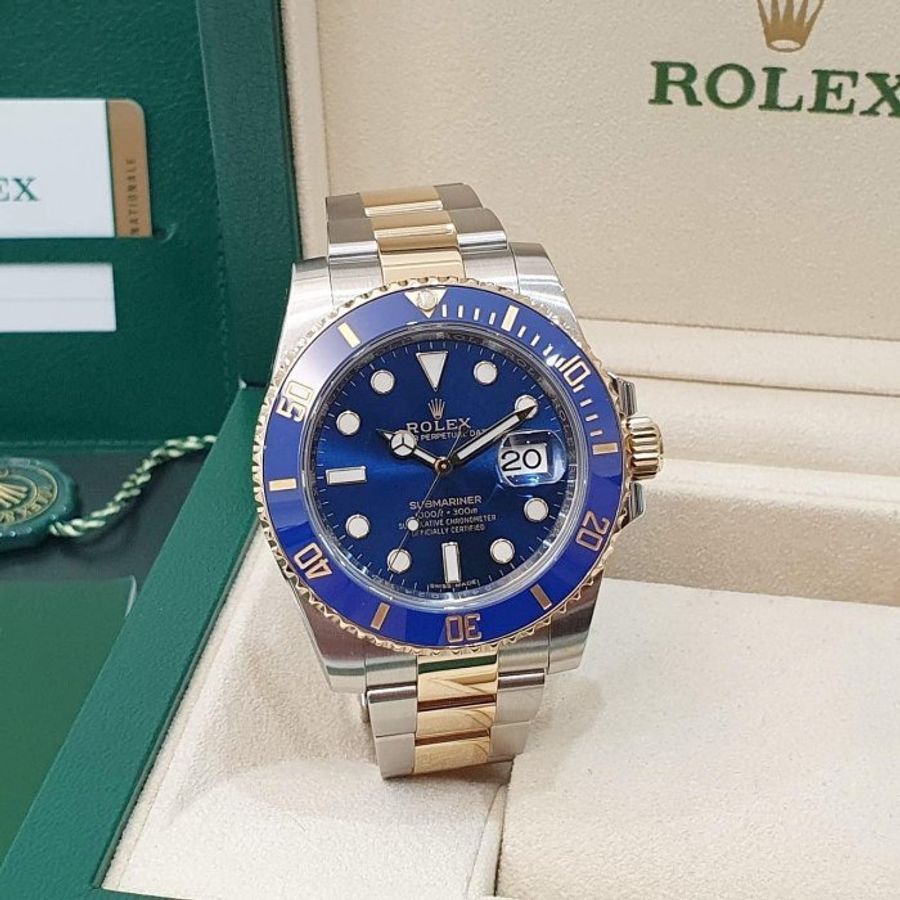 【大眾名錶】 Rolex 勞力士 116613LB Submariner潛航者 半金藍水鬼 2017 大眾名錶B1334-1