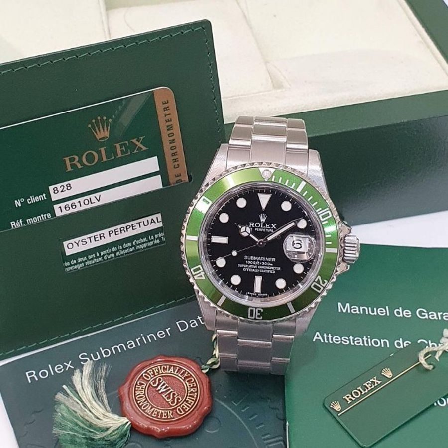【大眾名錶】ROLEX 勞力士 16610LV Submariner潛航者 初代停產款 鋁圈綠水鬼 大眾名錶B1236-2