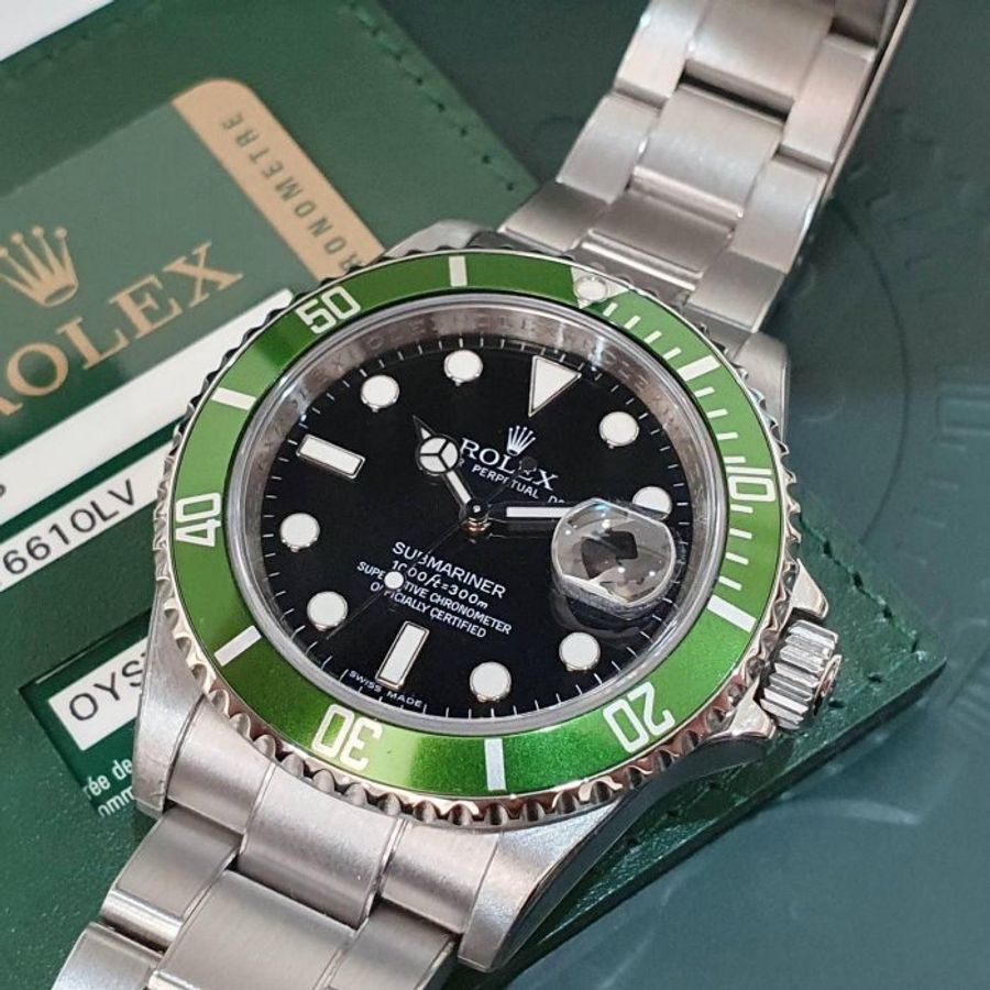 【大眾名錶】ROLEX 勞力士 16610LV Submariner潛航者 初代停產款 鋁圈綠水鬼 大眾名錶B1236-8