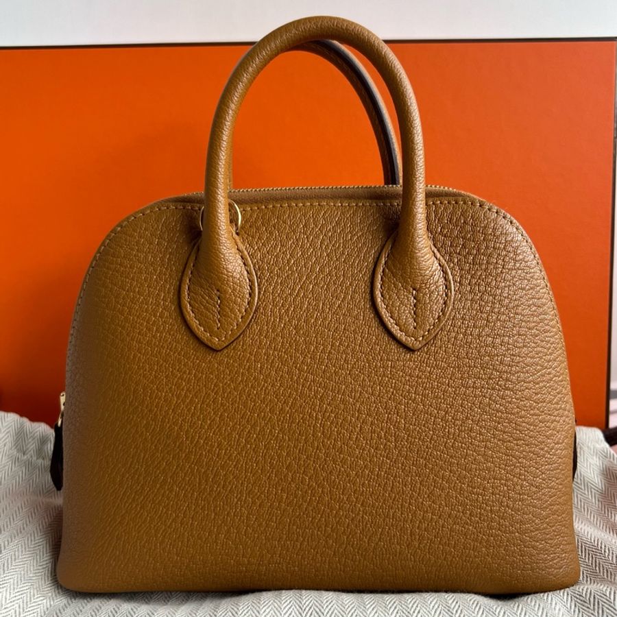 全套Hermes 愛馬仕 Mini Bolide 焦糖 Mysore山羊皮-2